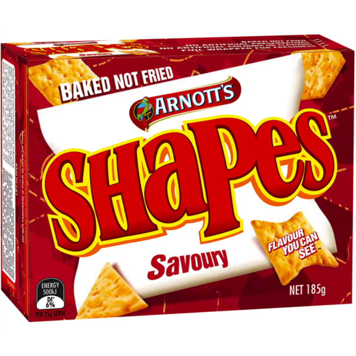 Arnotts Shapes Savoury 185g